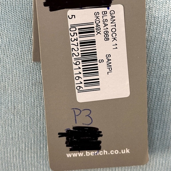 Bench Long Sleeve Cowl Neck Sweater Mini Dress - Light Blue - size Small - Picture 8 of 9